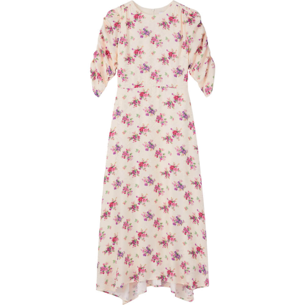 LK Bennett Delilah Bouquet Print Silk Jacquard Dress